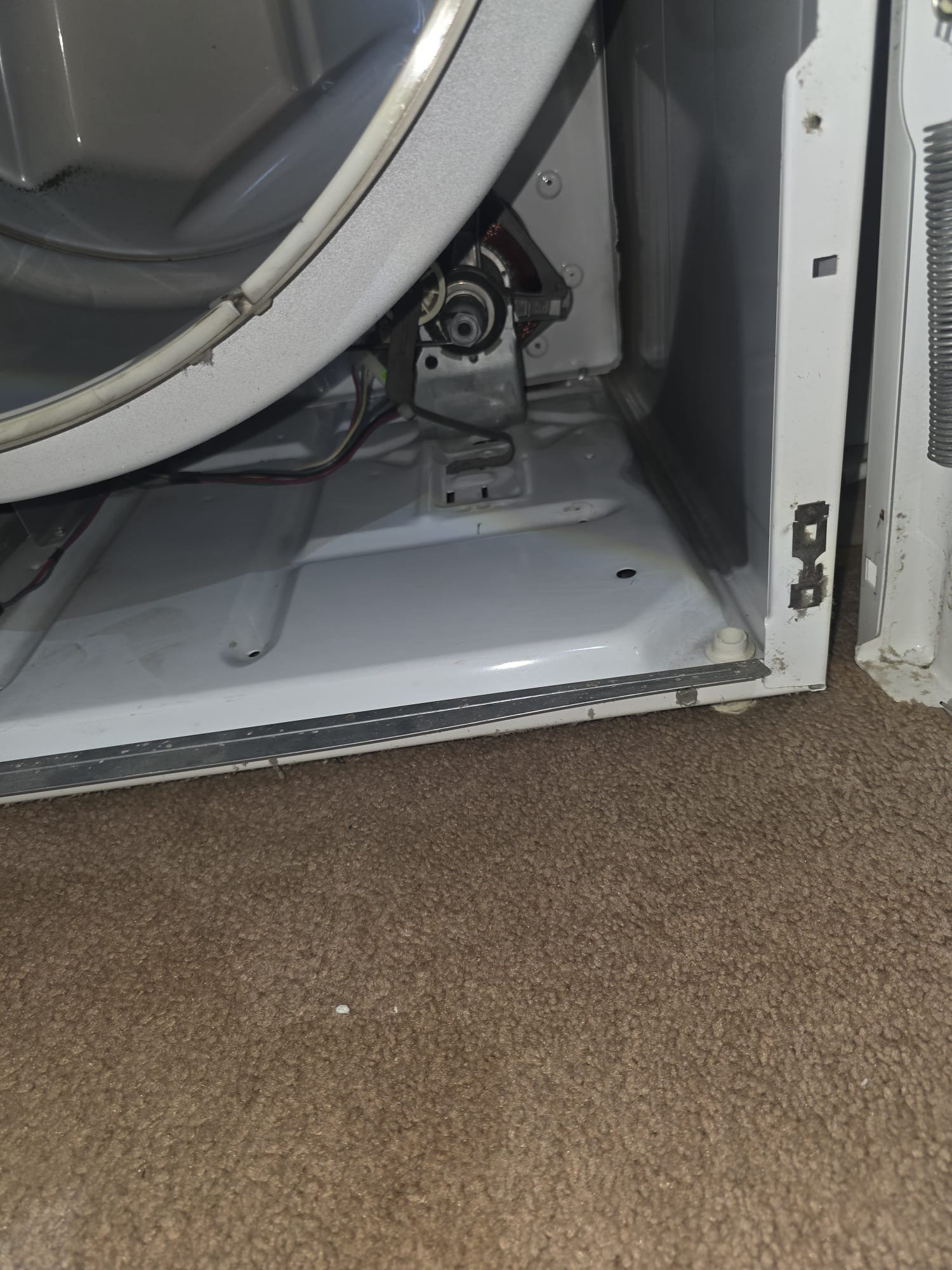 Same dryer interior spotless after deep cleaning