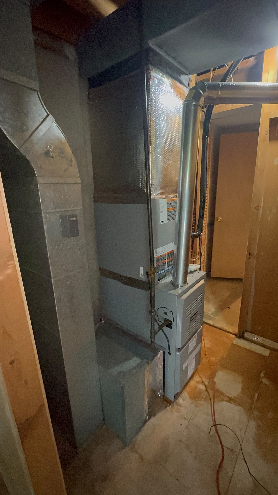 Brand-new furnace installed in the same spot
