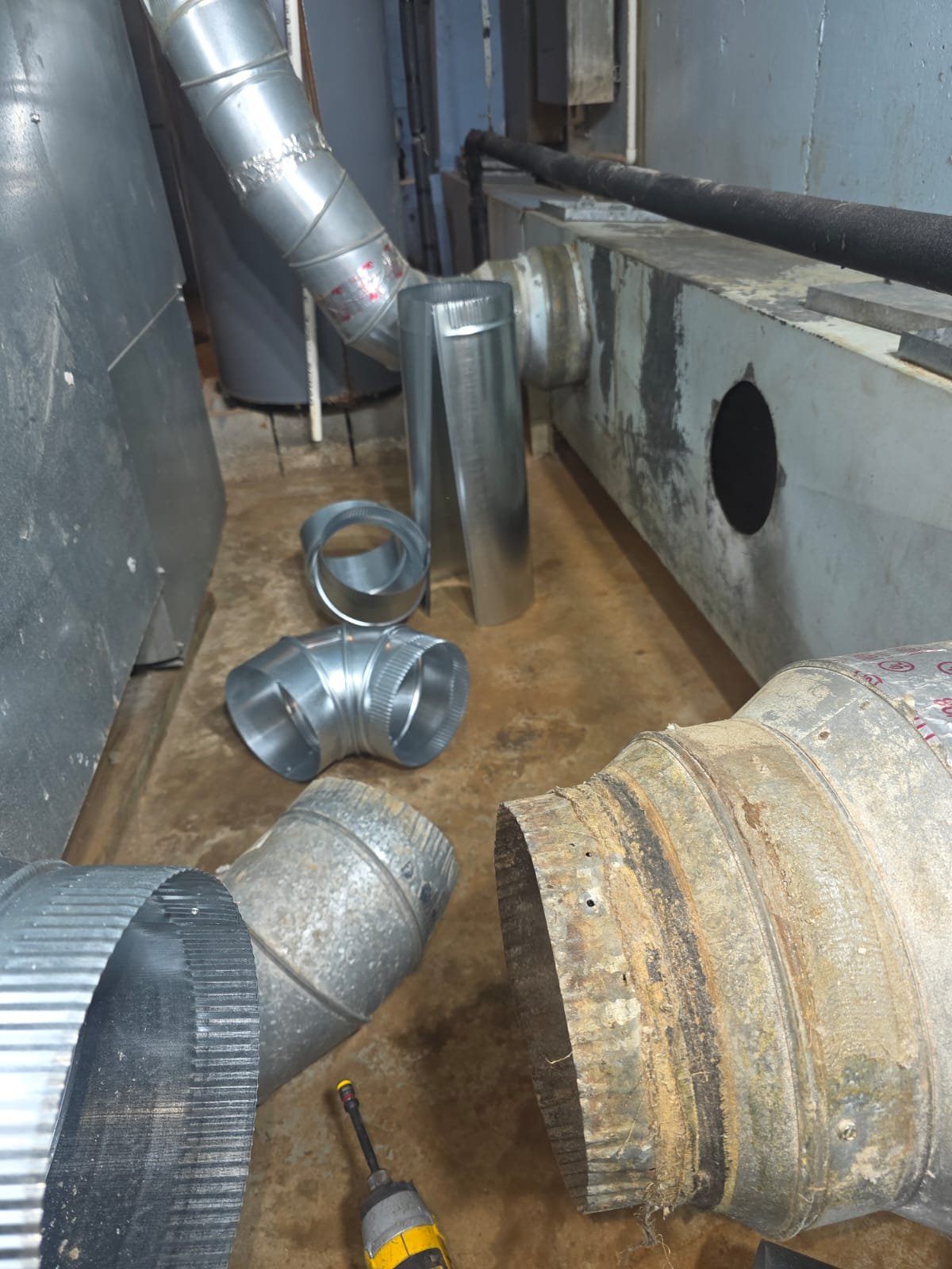 Wall Of Stacked Commercial Dryers